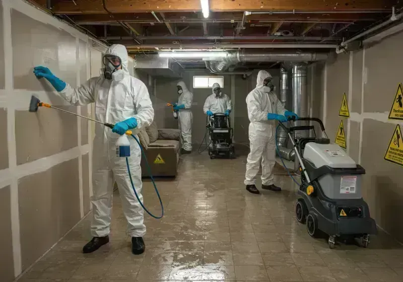 Basement Moisture Removal and Structural Drying process in Velda Village Hills, MO